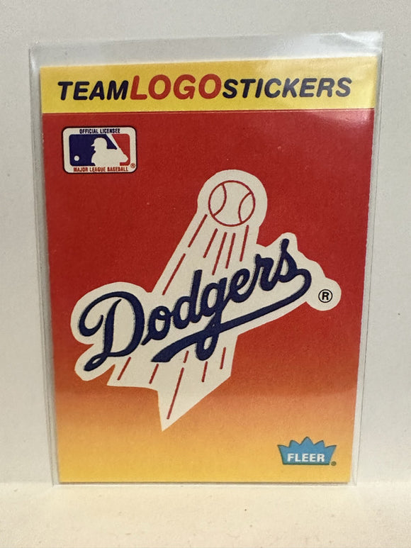 # Team Logo Stickers Los Angeles Dodgers 1991 Fleer Baseball Card