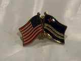 USA Aruba Friendship Flags Lapel Hat Pin BC