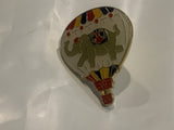 Elephant on a Hot Air Balloon Lapel Hat Pin BC