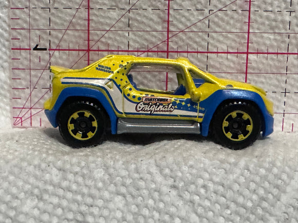 Yellow Blue Malibu Marauder MB960 2015 Matchbox Diecast Car