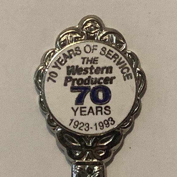 The Western Producer 70 Years 1923 1993 collectable Souvenir Spoon PT
