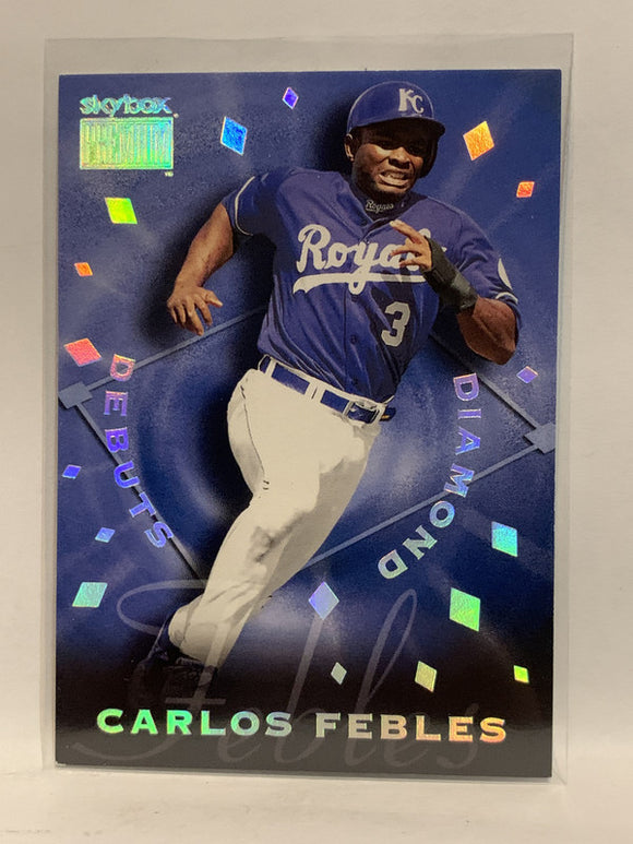 #7 of 15 Carlos Febles Kansas City Royals 1999 Skybox Premium Baseball Card