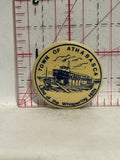 Town Athabaasca Land of the Whispering Hills Button Pinback