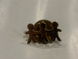 Children Holding Hands Lapel Hat Pin BC