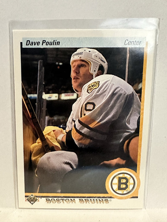 #177 Dave Poulin Boston Bruins 1990-91 Upper Deck Hockey Card