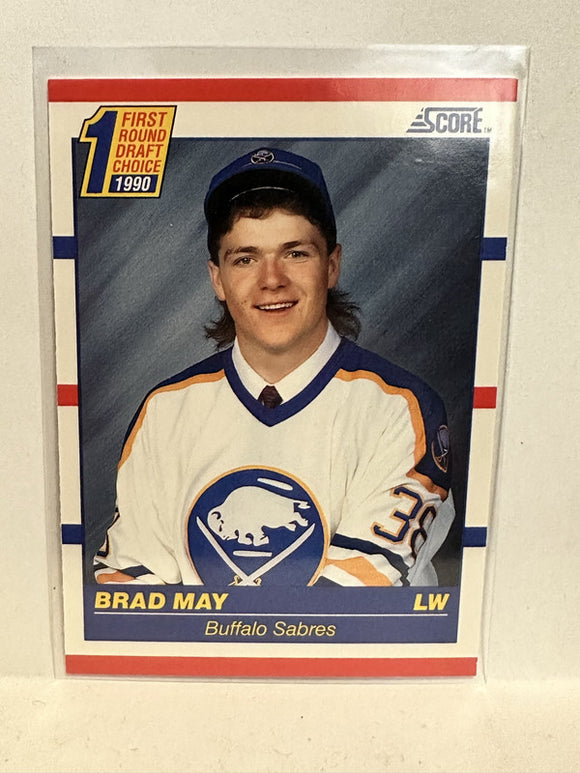 #427 Brad May First Round Draft Pick Buffalo Sabres 1990-91 Score Hockey Card