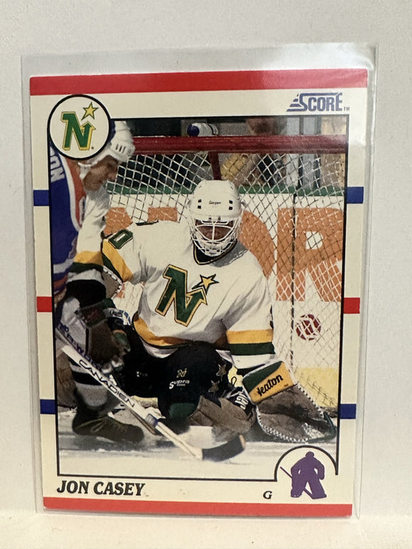 #182 Jon Casey Minnesota North Stars 1990-91 Score Hockey Card