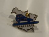 1986 Indoor peed Skating Calgary Canada Lapel Hat Pin BC