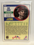 #101 Rick Zombo Detroit Red Wings 1990-91 Score Hockey Card