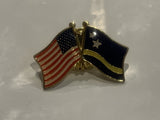 USA Curacao Friendship Flags Lapel Hat Pin DL