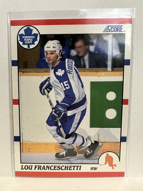 #266 Lou Franceschetti Toronto Maple Leafs 1990-91 Score Hockey Card