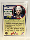 #266 Lou Franceschetti Toronto Maple Leafs 1990-91 Score Hockey Card