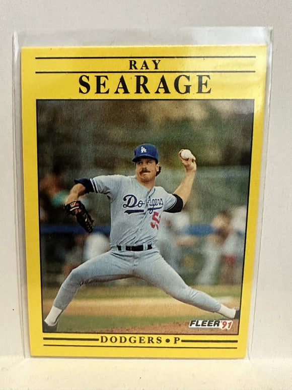 #220 Ray Searage Los Angeles Dodgers 1991 Fleer Baseball Card