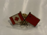 Canada China Friendship Flags Lapel Hat Pin BD