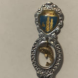St Albert Fish Alberta Oil Derrick collectable Souvenir Spoon PU