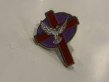 Relious Cross and Dove Lapel Hat Pin BD