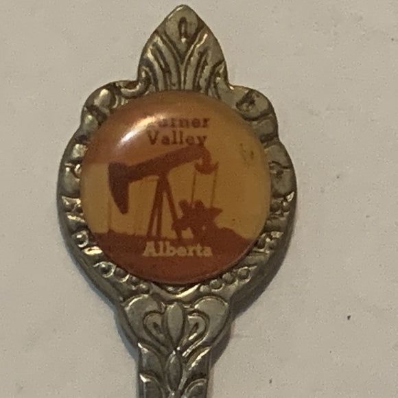 Turner Valley alberta Pump Jack collectable Souvenir Spoon PU