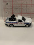 White Highway Patrol Police Truck Unbranded Toy Diecast Car