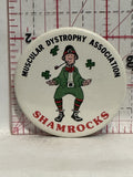 Muscular Dystrophy Association Shamrocks Button Pinback