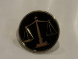 Scales of Justice Lapel Hat Pin BD