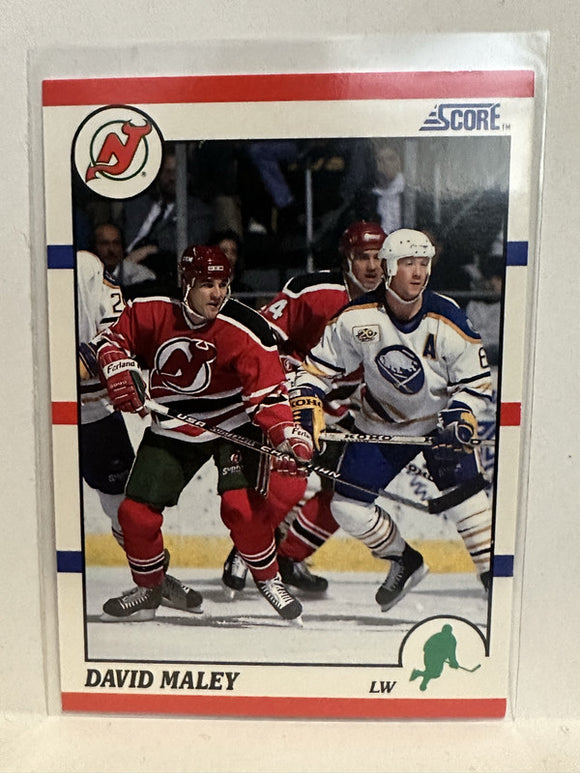 #310 David Maley New Jersey Devils 1990-91 Score Hockey Card