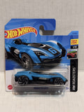 Blue Roadster Bite HW Roadsters 1/10 12/250 HKK07 2021 Hot Wheels Diecast Car