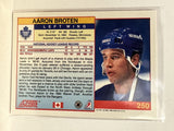 #250 Aaron Broten Toronto Maple Leafs 1991-92 Score Hockey Card