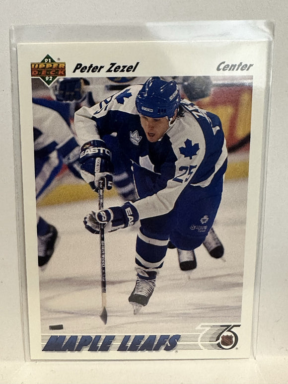 #241 Peter Zezel Toronto Maple Leafs 1991-92 Upper Deck Hockey Card