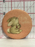 Be My Valentine Bunny Rabbit Button Pinback
