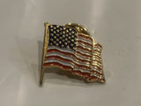 Waving USA American Flag Lapel Hat Pin BD
