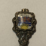 Dawson Creek BC Mile 0 Painted Bowl Collectable Souvenir Spoon DC