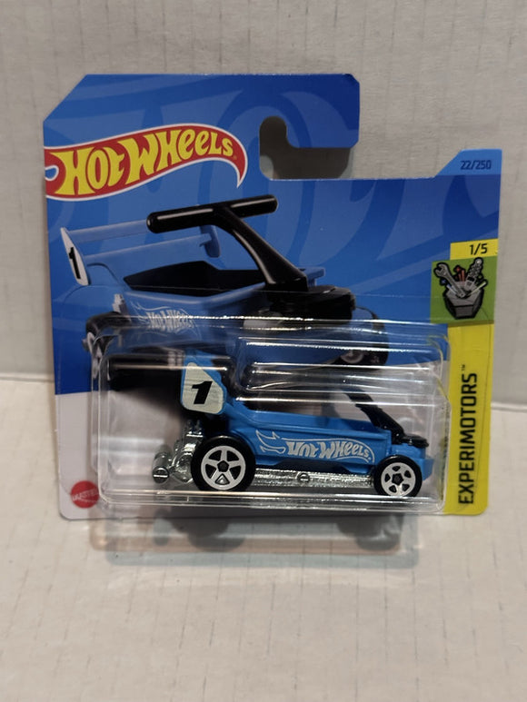Blue Draggin Wagon Experimotors1/5 22/250 HKK71 G1 2021 Hot Wheels Diecast Car