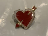 Valentine Heart Arrow Lapel Hat Pin DM
