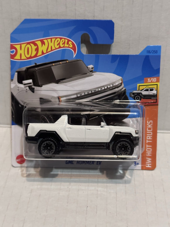 White GMC Hummer EV HW Hot Trucks 3/10 116/250 HKJ00 2021 Hot Wheels Diecast Car