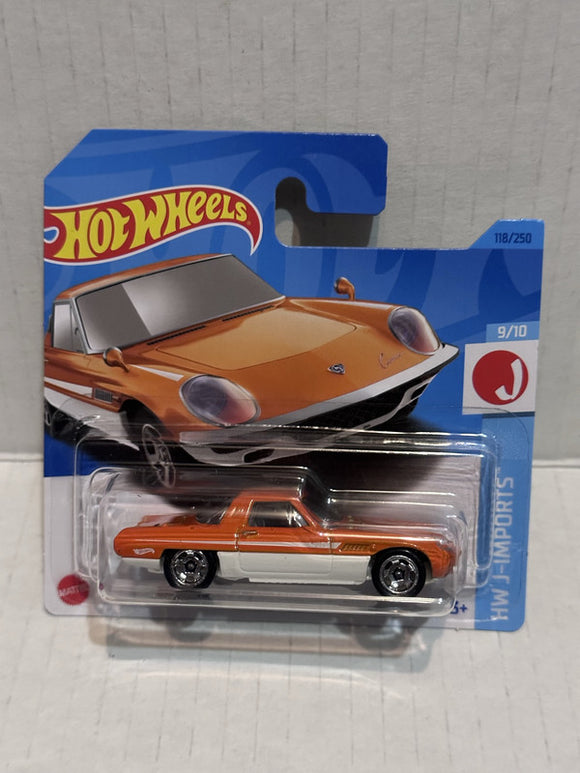 Orange 1968 Mazda Cosmo Sport HW J-Imports 9/10 118/250 HKJ14 2021 Hot Wheels Diecast Car