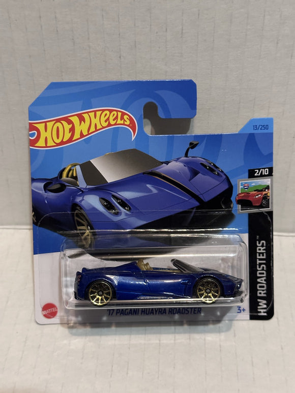 Blue '17 Pagani Huayra Roadster HW Roadster 2/10 13/250 HKK08 2021 Hot Wheels Diecast Car