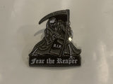 Fear The Reaper RIP Lapel Hat Pin BE