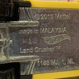 Yellow Land Crusher ©2013 Hot Wheels Diecast Car DE