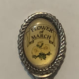 Anemone Flower of March collectable Souvenir Spoon PV