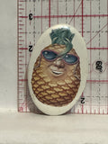 Smiling Pineapple Wearing Sun Glasses Button Pinback