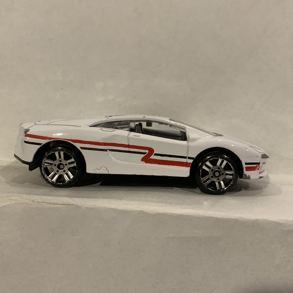 White Sports Racer Unbranded Diecast Car DE