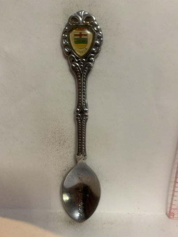 Dapp Dist 1981 Alberta Crest Emblem Canada Souvenir Spoon