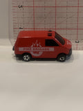 Red Fire Brigade Van Unbranded Toy Diecast Car