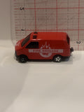 Red Fire Brigade Van Unbranded Toy Diecast Car