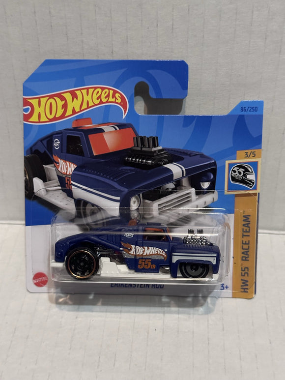 Blue Erikenstein Rod HW 55 Race Team 3/5 86/250 HKH68 2021 Hot Wheels Diecast Car