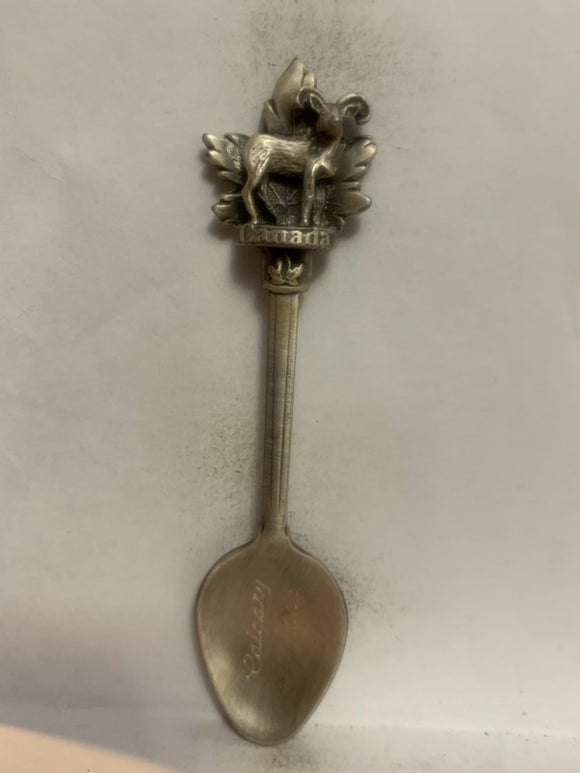 Calgary Alberta Canada Bighorn Sheep Souvenir Spoon