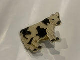 Black & White Holstein Dairy Cow Lapel Hat Pin BF