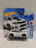 White Subaru WRX STI HW J-Imports 2/10 21/250 HKK62 2021 Hot Wheels Diecast Car