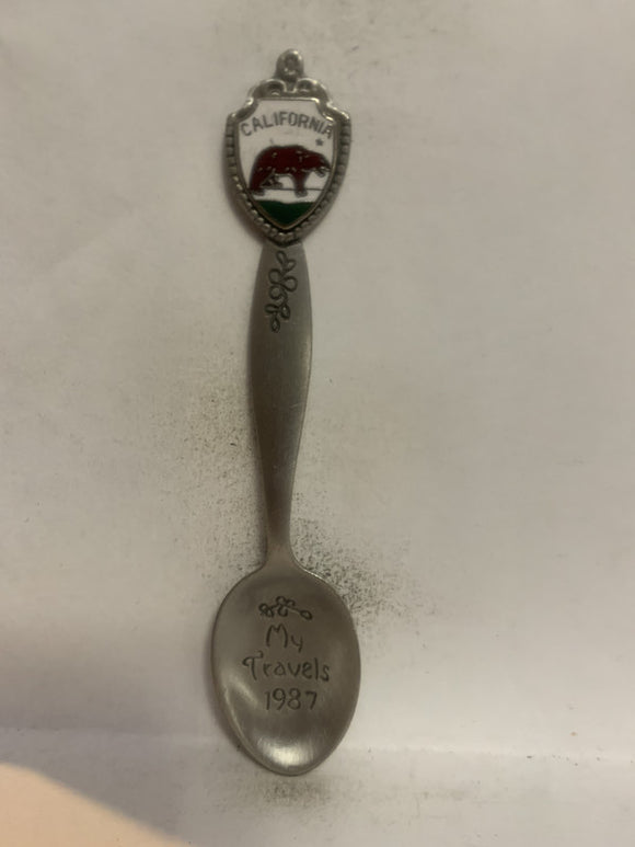 California My Travels 1987 Souvenir Spoon