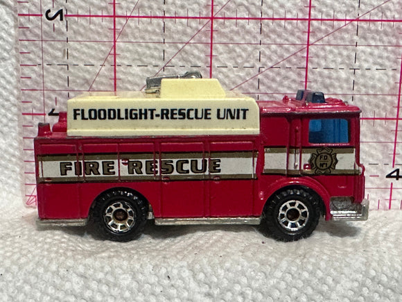 Red Fire Rescue Engine Truck Mack Auxiliary Power 1/84 Matchbox Diecast Car